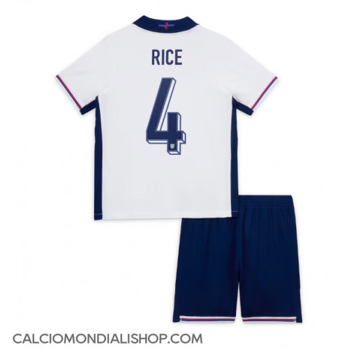 Maglie da calcio Inghilterra Declan Rice #4 Prima Maglia Bambino Europei 2024 Manica Corta (+ Pantaloni corti)